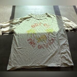 Free People Cream Graphic T-Shirt